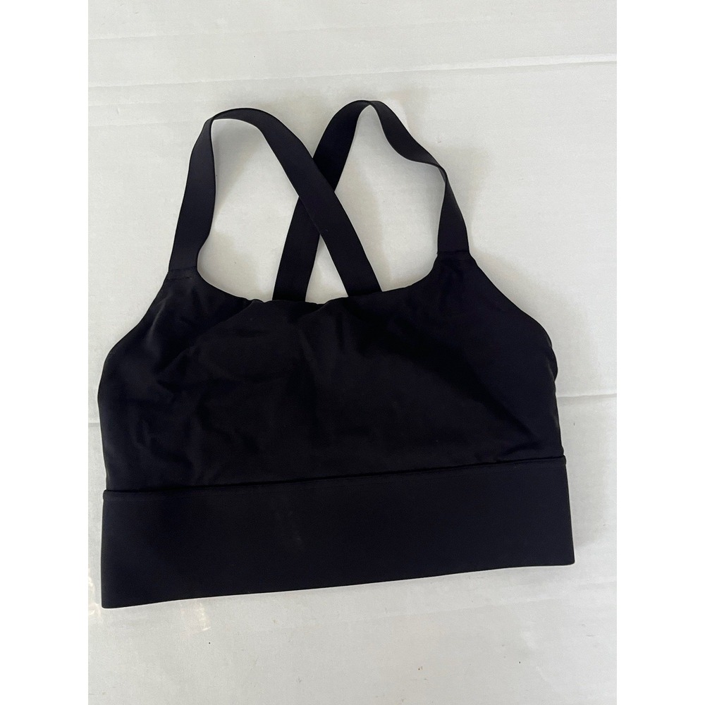 Athleta Black High Neck Racerback Sports Bra Black Size Small Athleisure